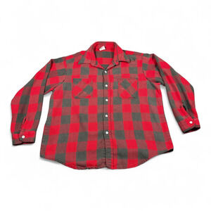 Vintage Big Mac Shirt Adult EXTRA LARGE Red Black Buffalo Plaid Flannel USA 70s